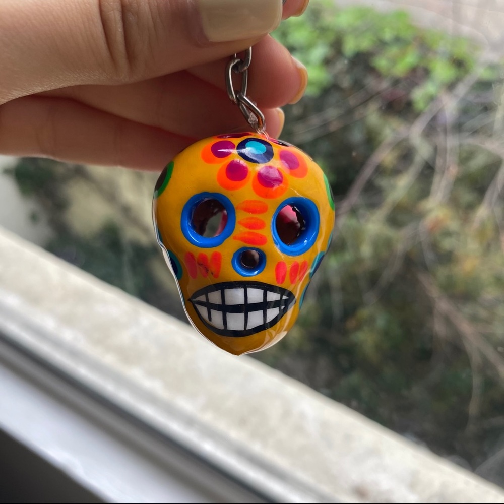 100% NEW & Handmade Colorful Skull Keychain